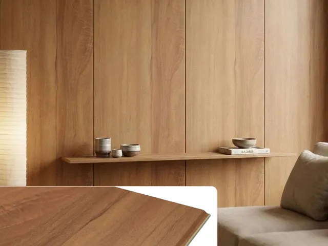 Aplikasi Exclusive Wallboard WB 51 Camphor Wood pada interior